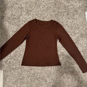 Classic Brown Long Sleeve Top